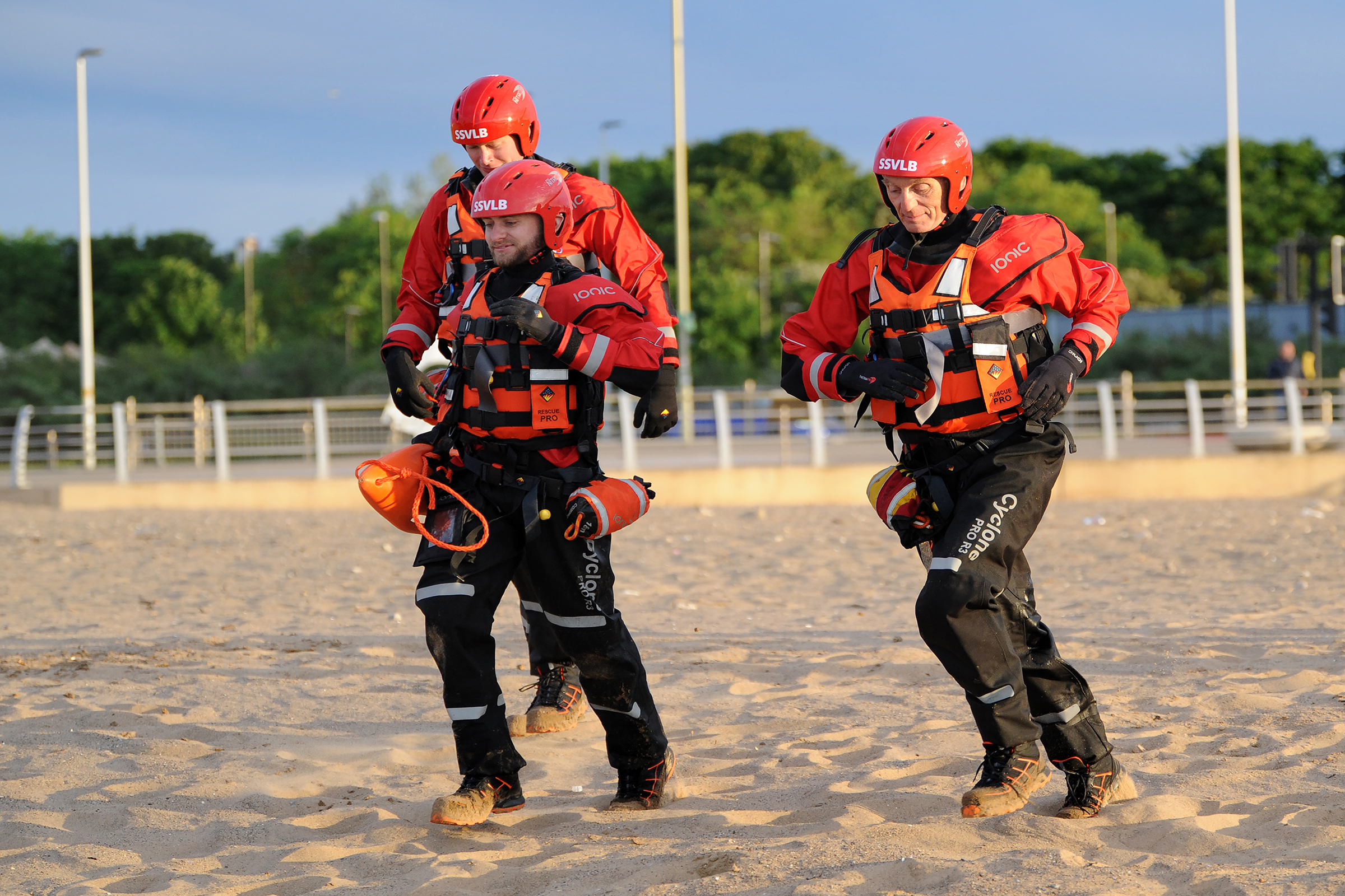 South Shields Volunteer Lifebrigade (SSVLB) - water rescue training at Littlehaven, South Shields.